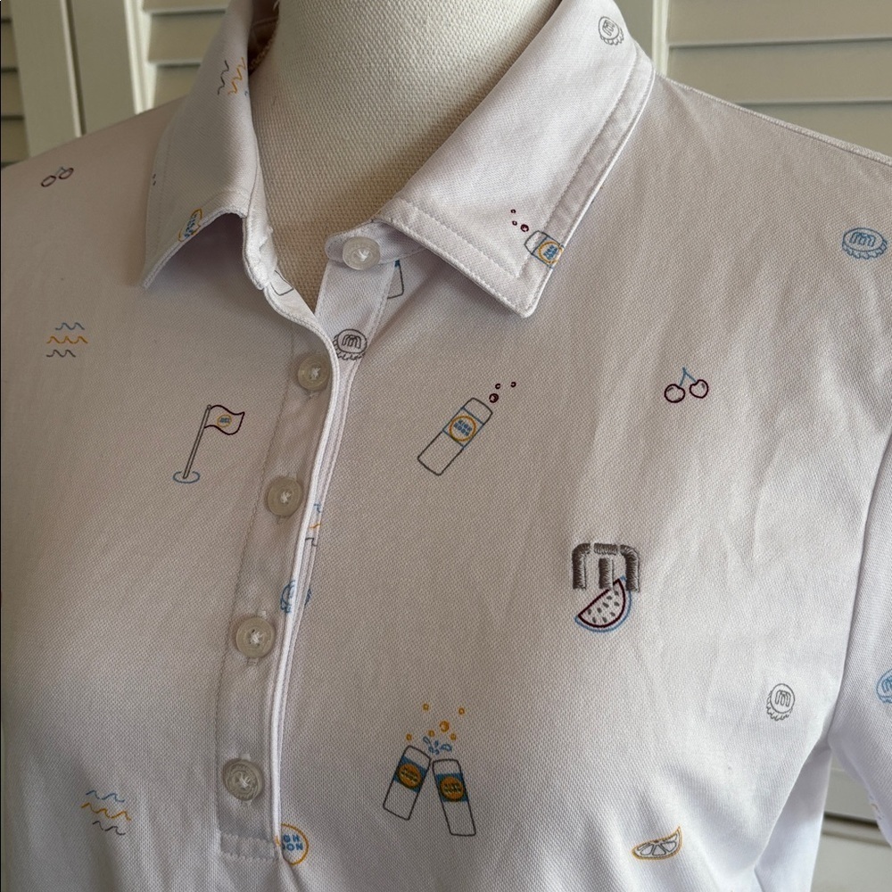 Travis Mathew x High Noon Keep 'Em Coming Golf Polo Shirt Women’s Size Large